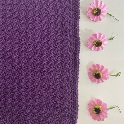 Crochet Washcloth - Mulberry