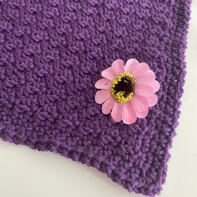 Crochet Washcloth - Mulberry
