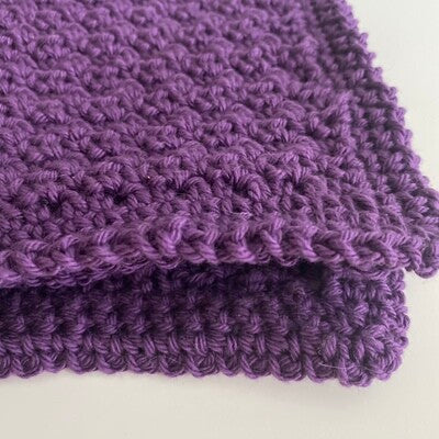 Crochet Washcloth - Mulberry
