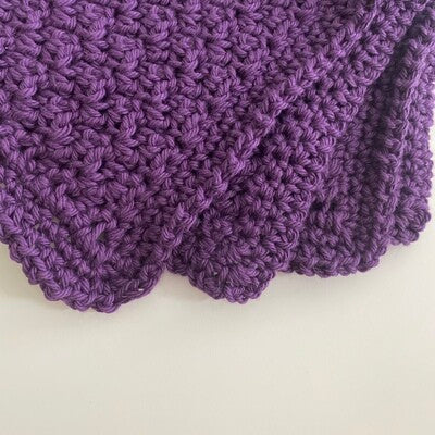 Crochet Washcloth - Mulberry