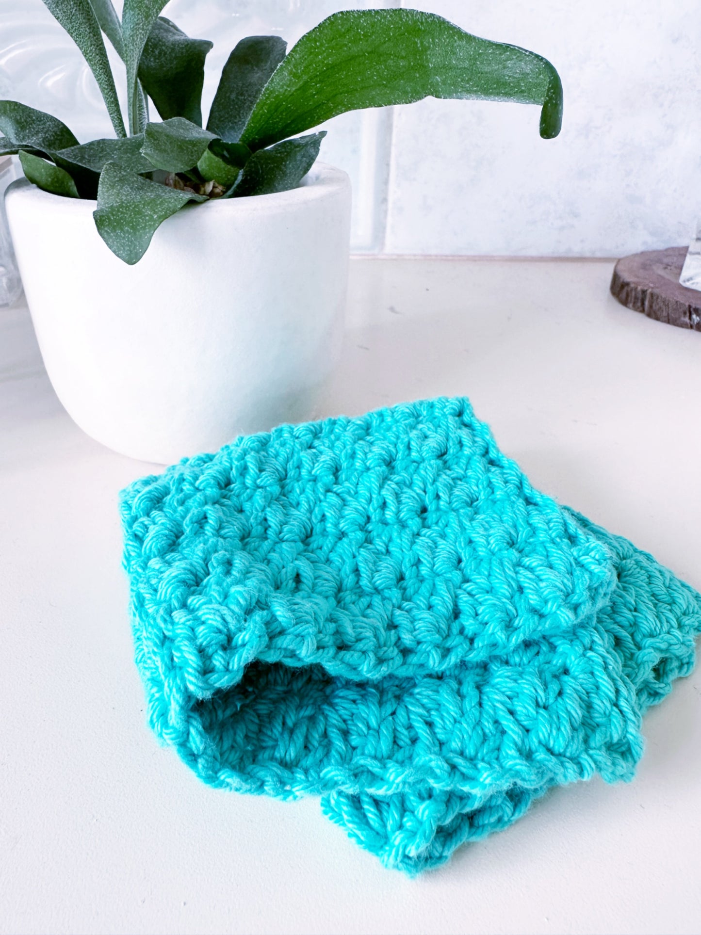 Crochet Washcloth - Rippling Tides