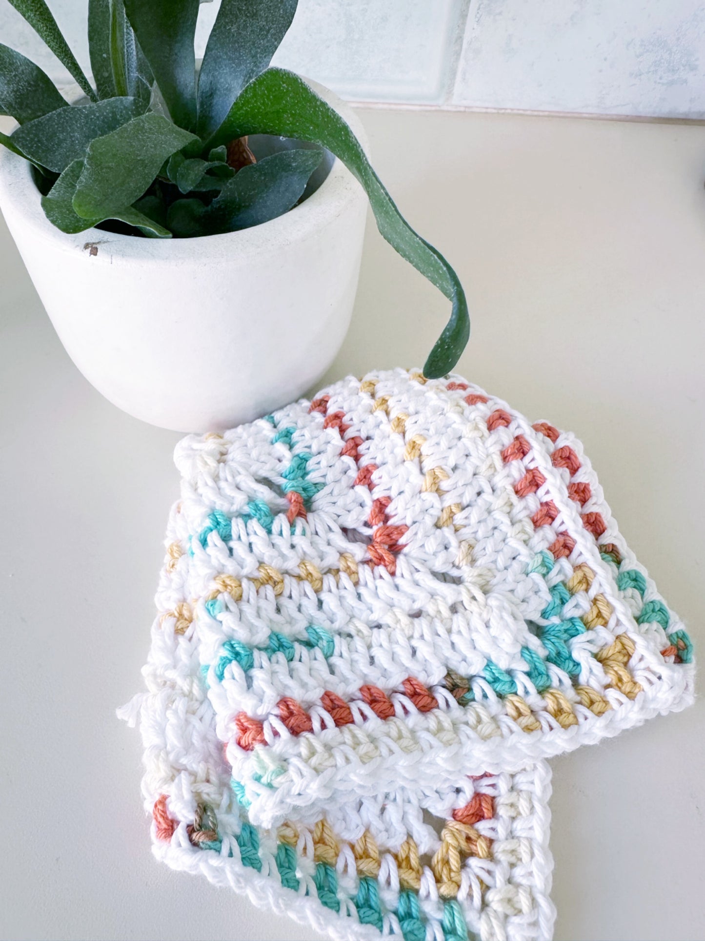 Crochet Washcloth - Mossy Meadow