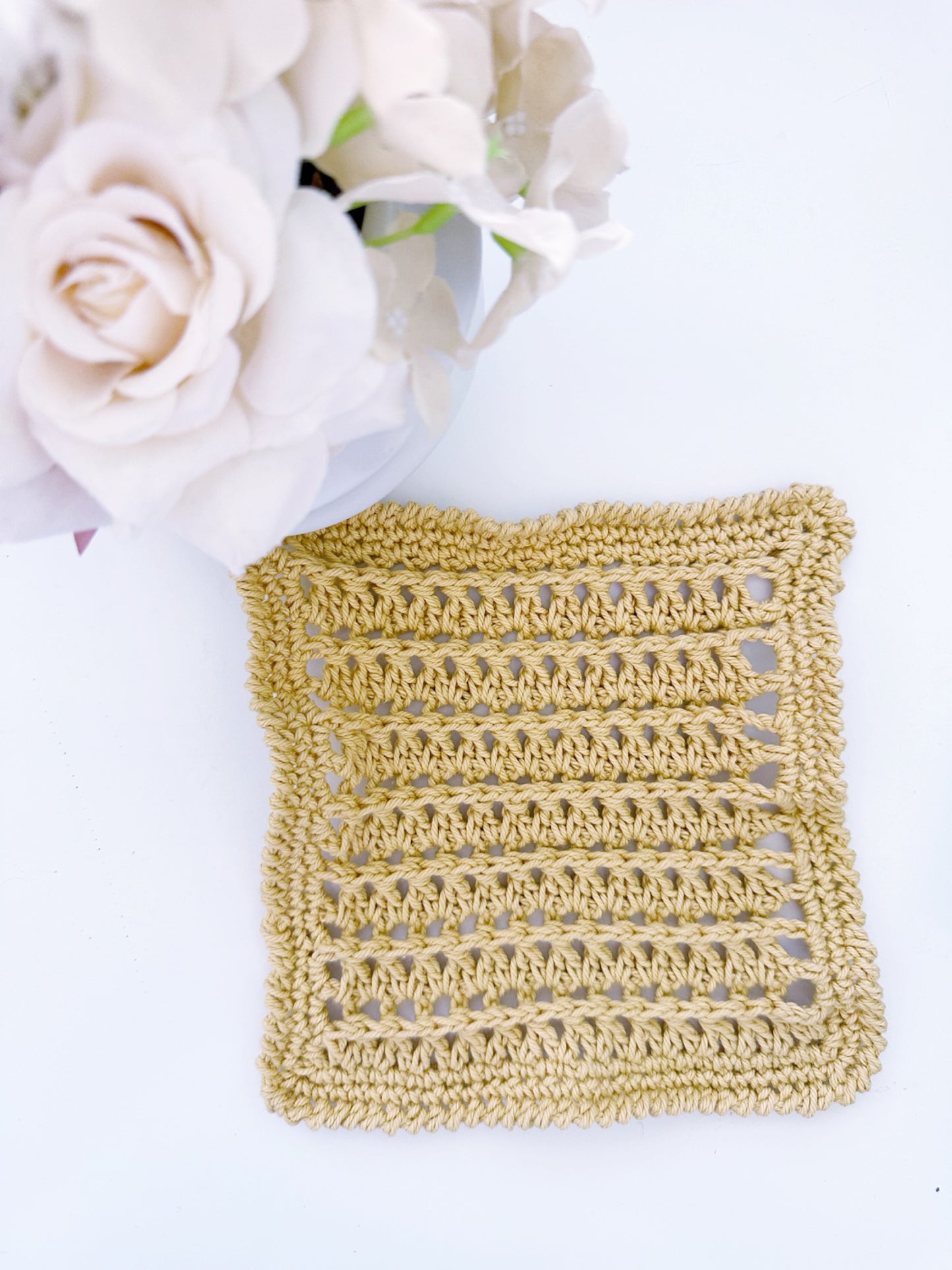 Crochet Washcloth - Golden Dunes