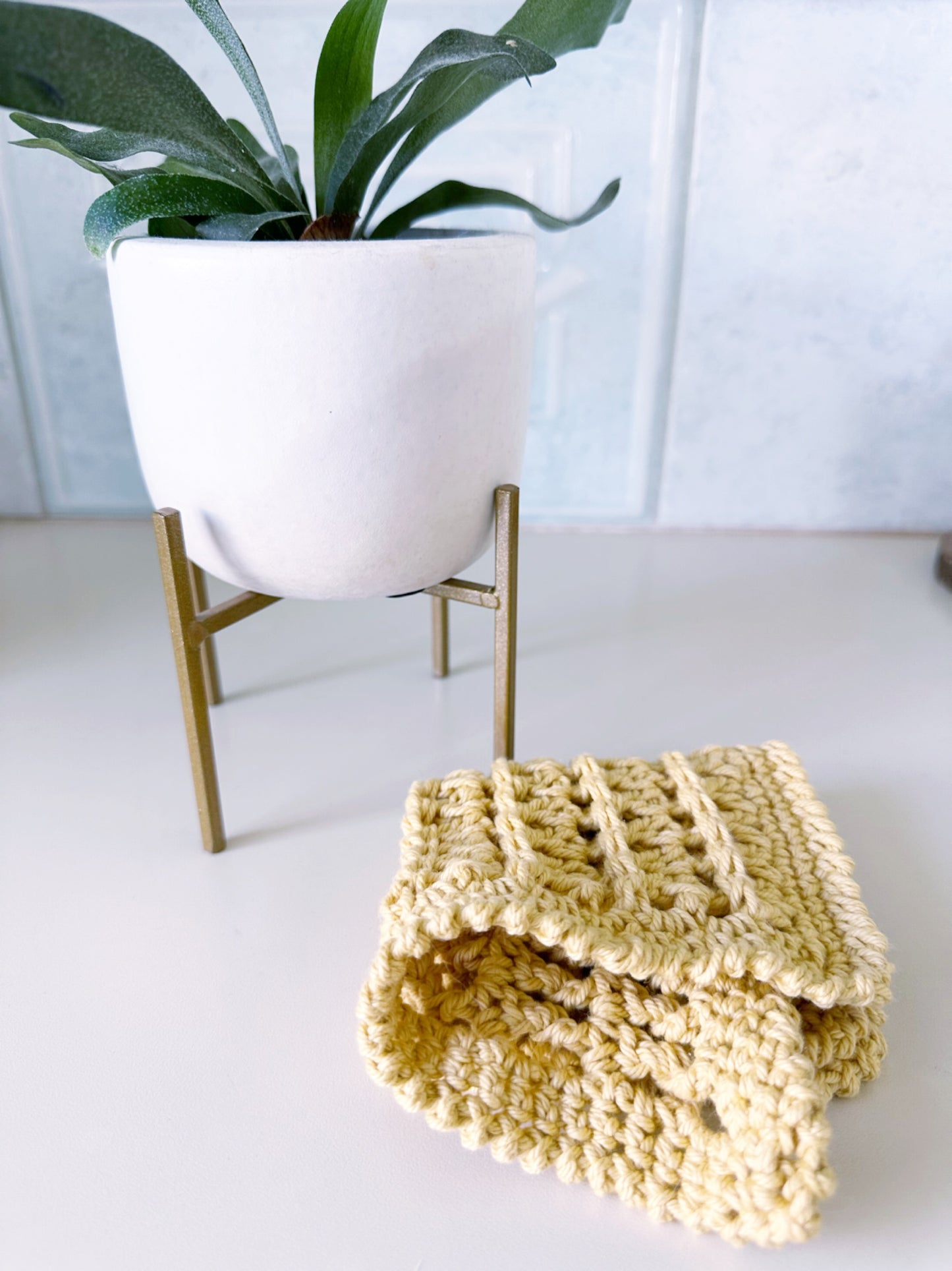 Crochet Washcloth - Golden Dunes
