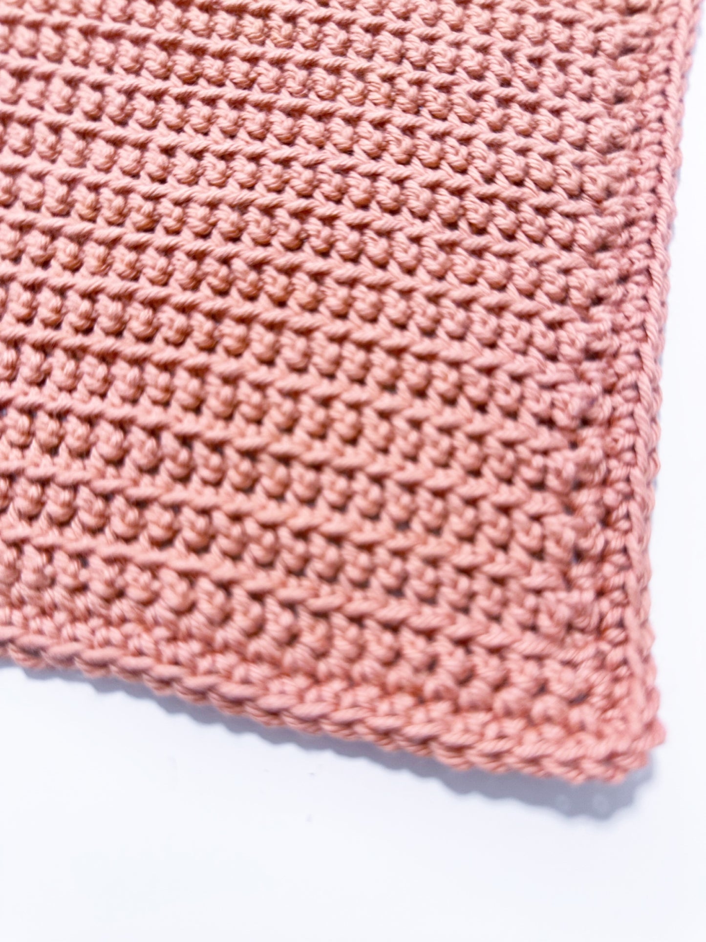 Crochet Washcloth - Terracotta Steps