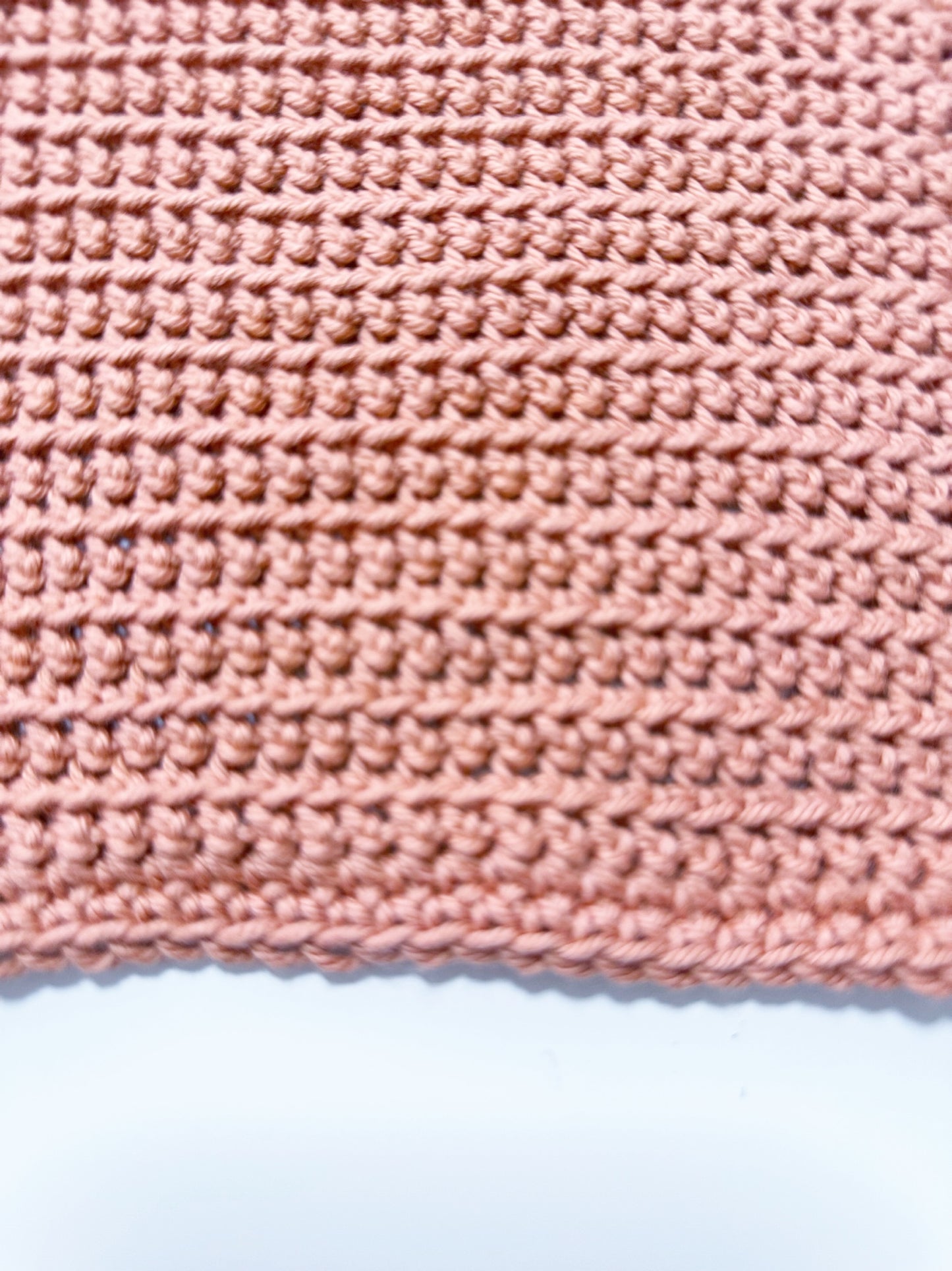Crochet Washcloth - Terracotta Steps