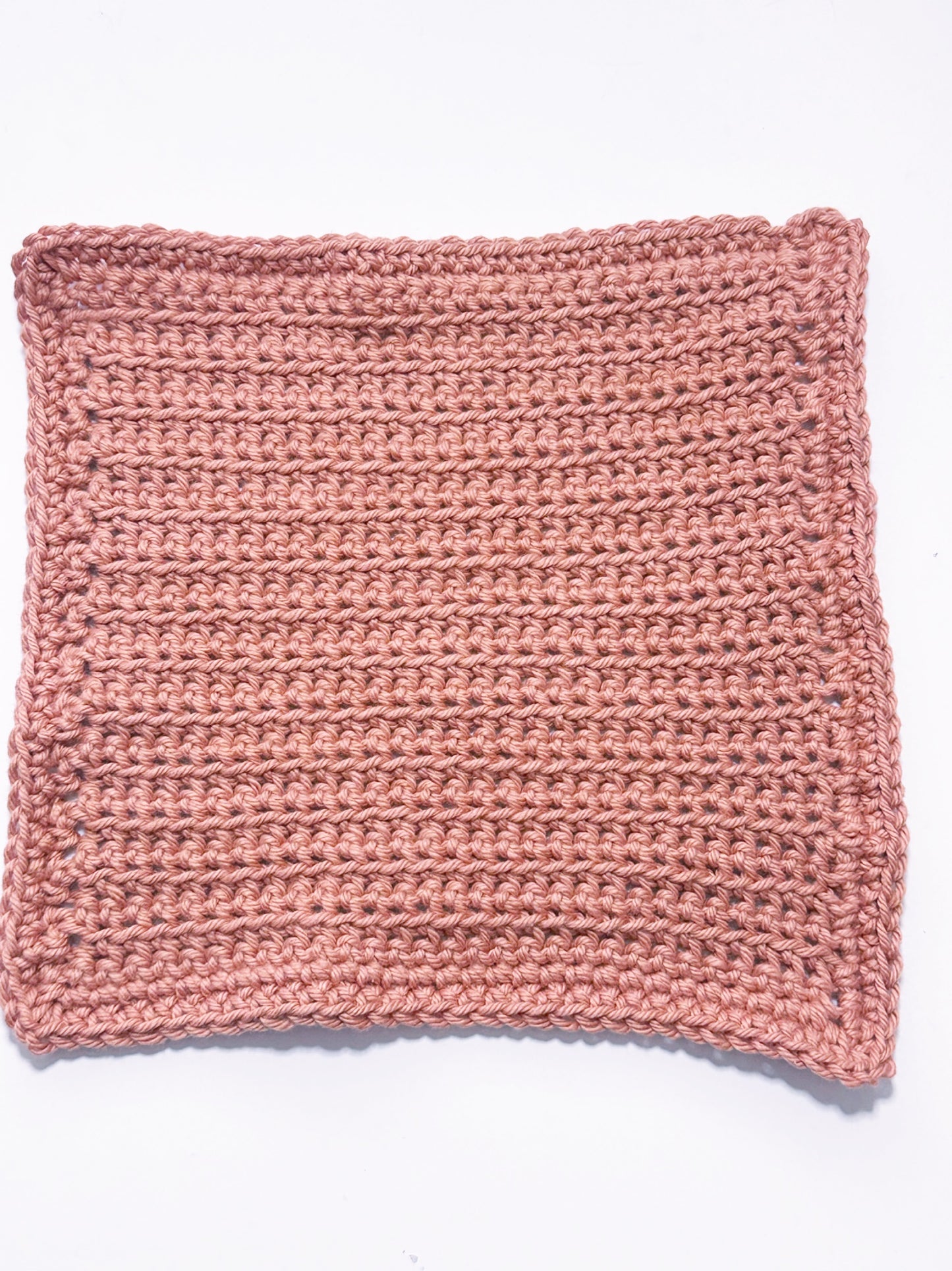 Crochet Washcloth - Terracotta Steps