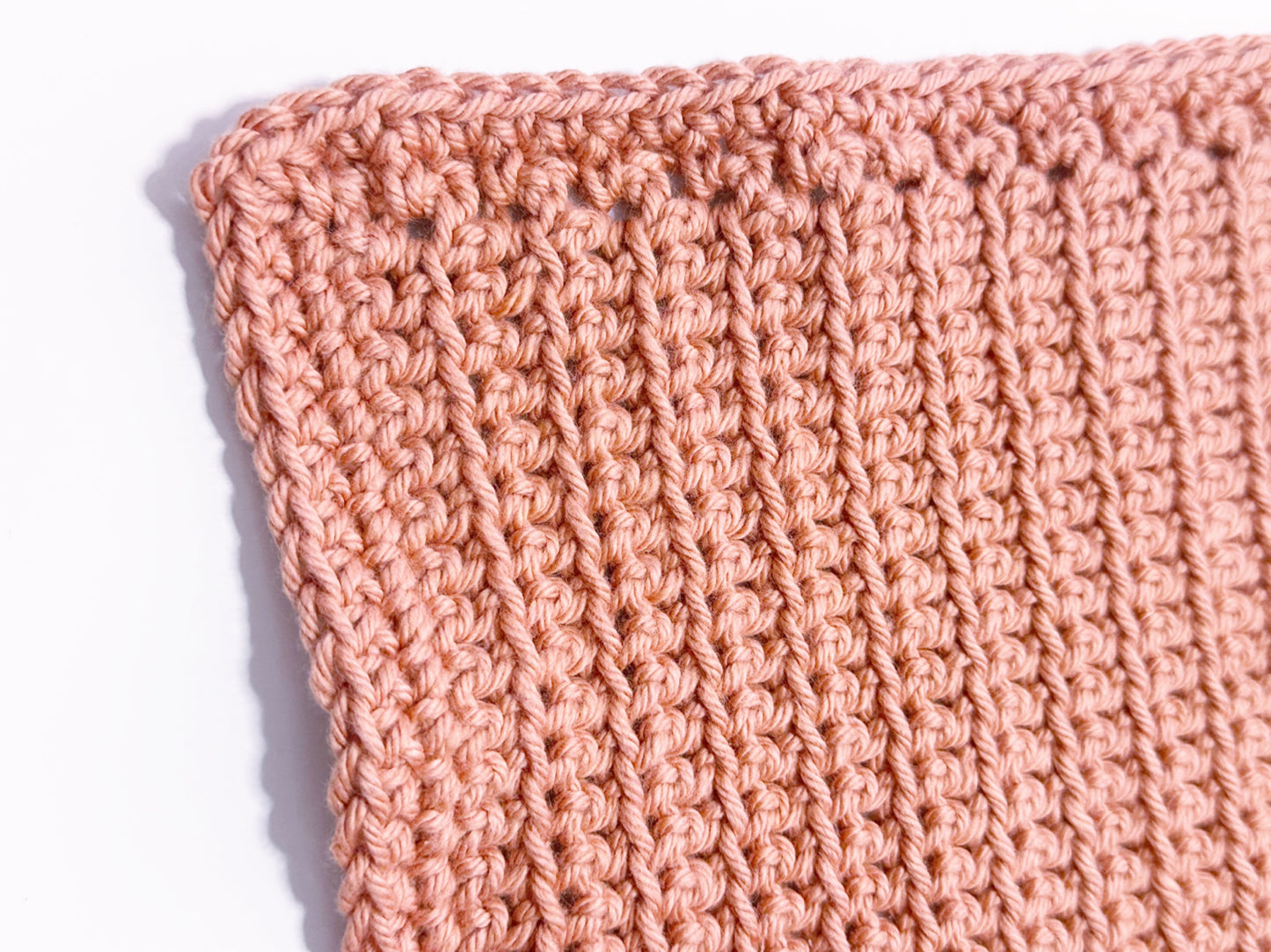 Crochet Washcloth - Terracotta Steps