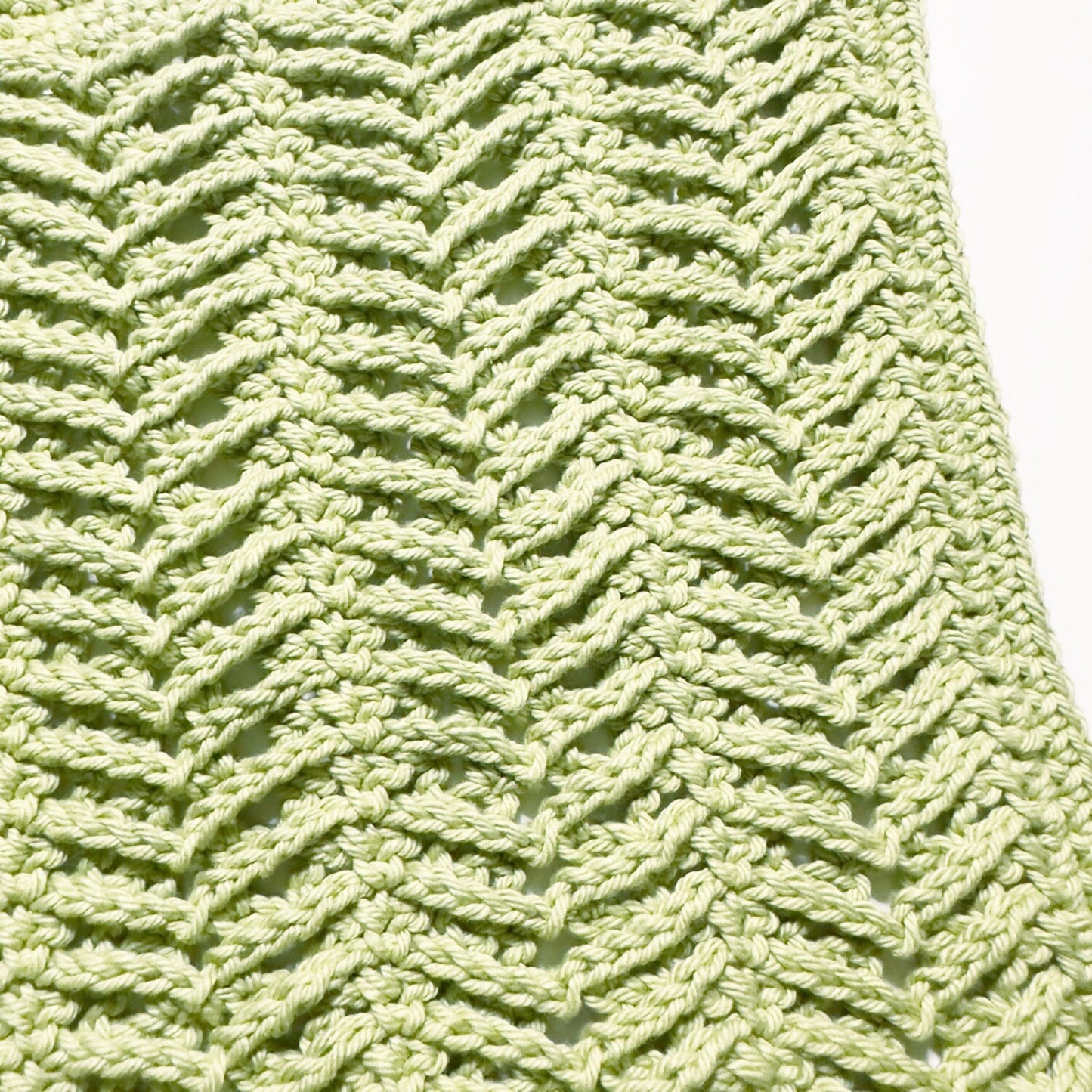 Crochet Washcloth - Green Leaves