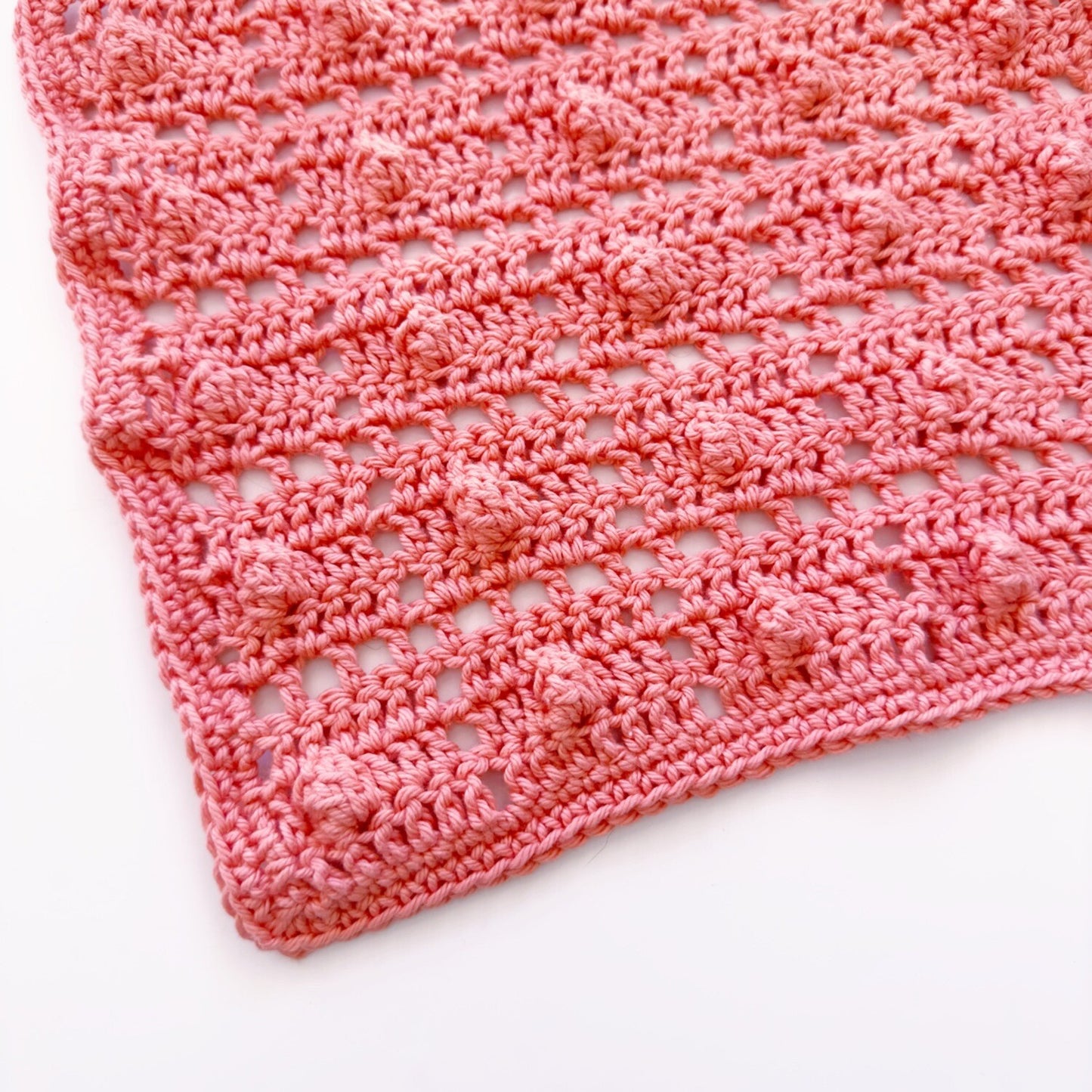 Crochet Washcloth - Popcorn Lattice