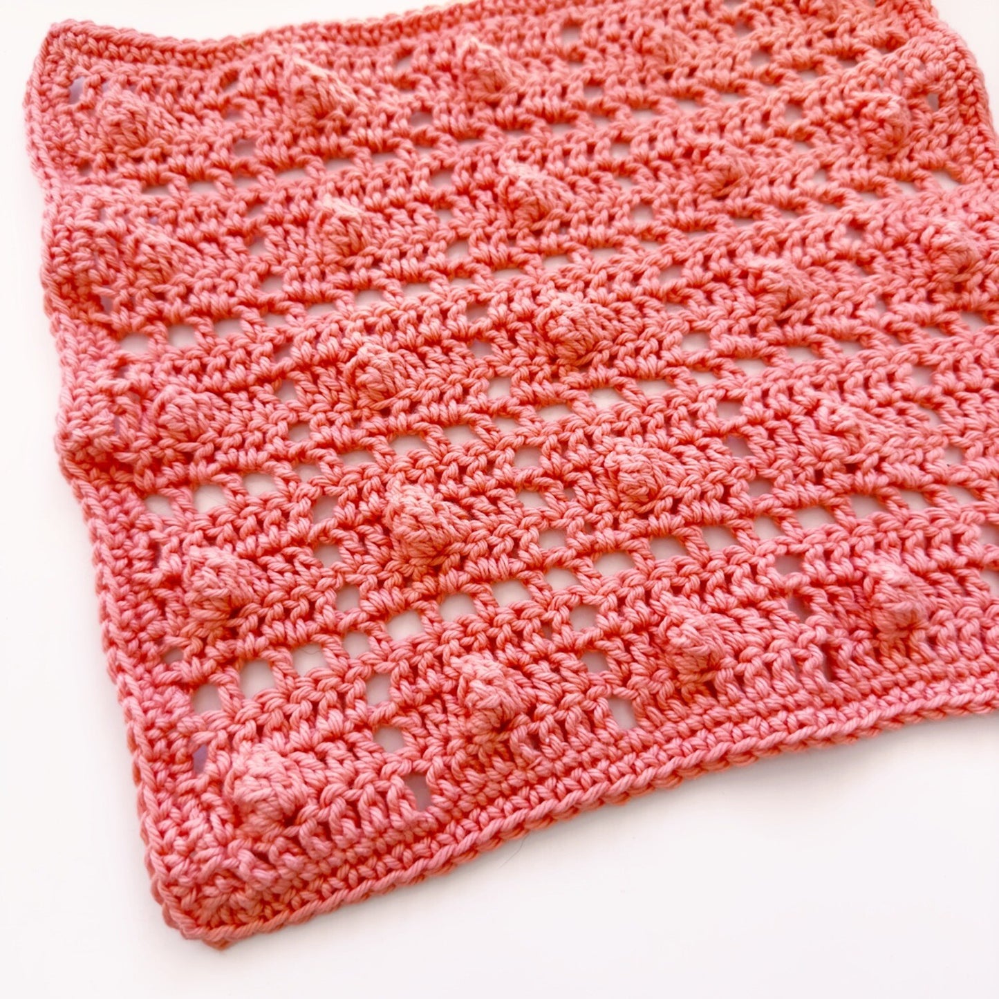 Crochet Washcloth - Popcorn Lattice