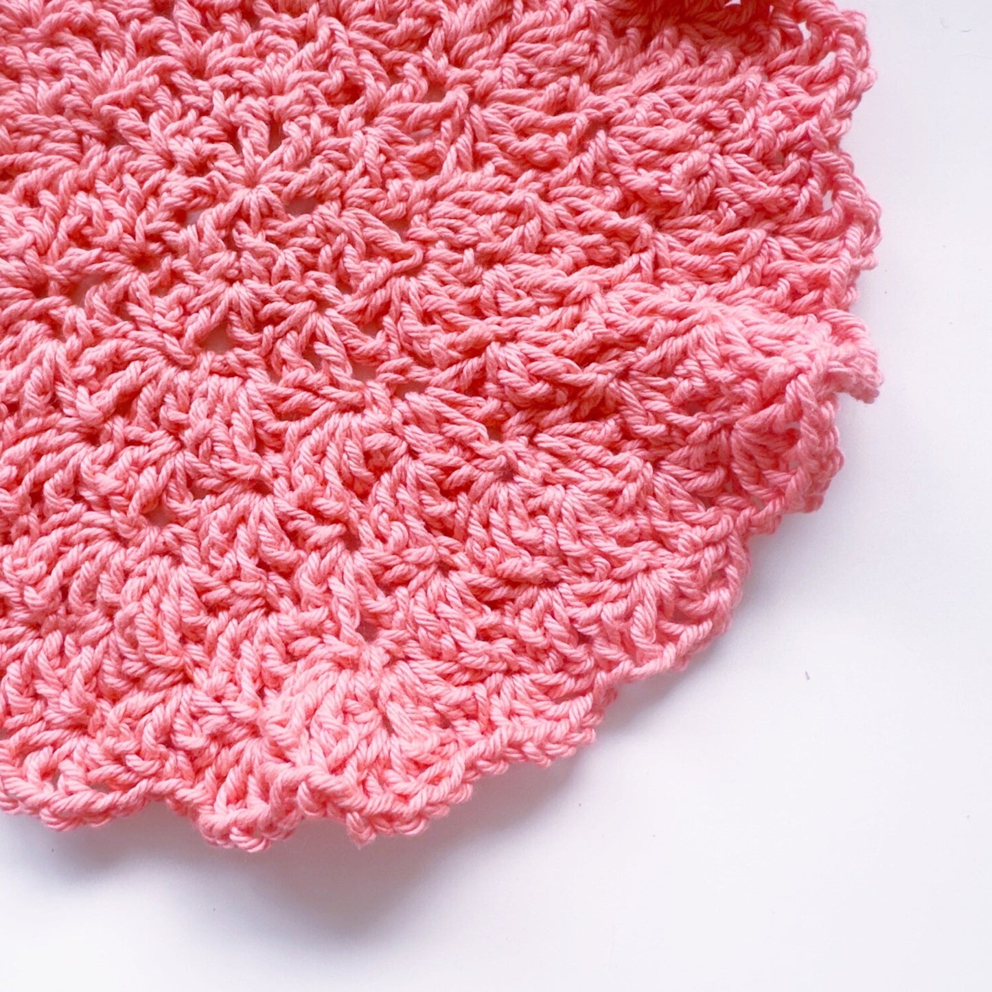 Crochet Washcloth - Pretty Peony