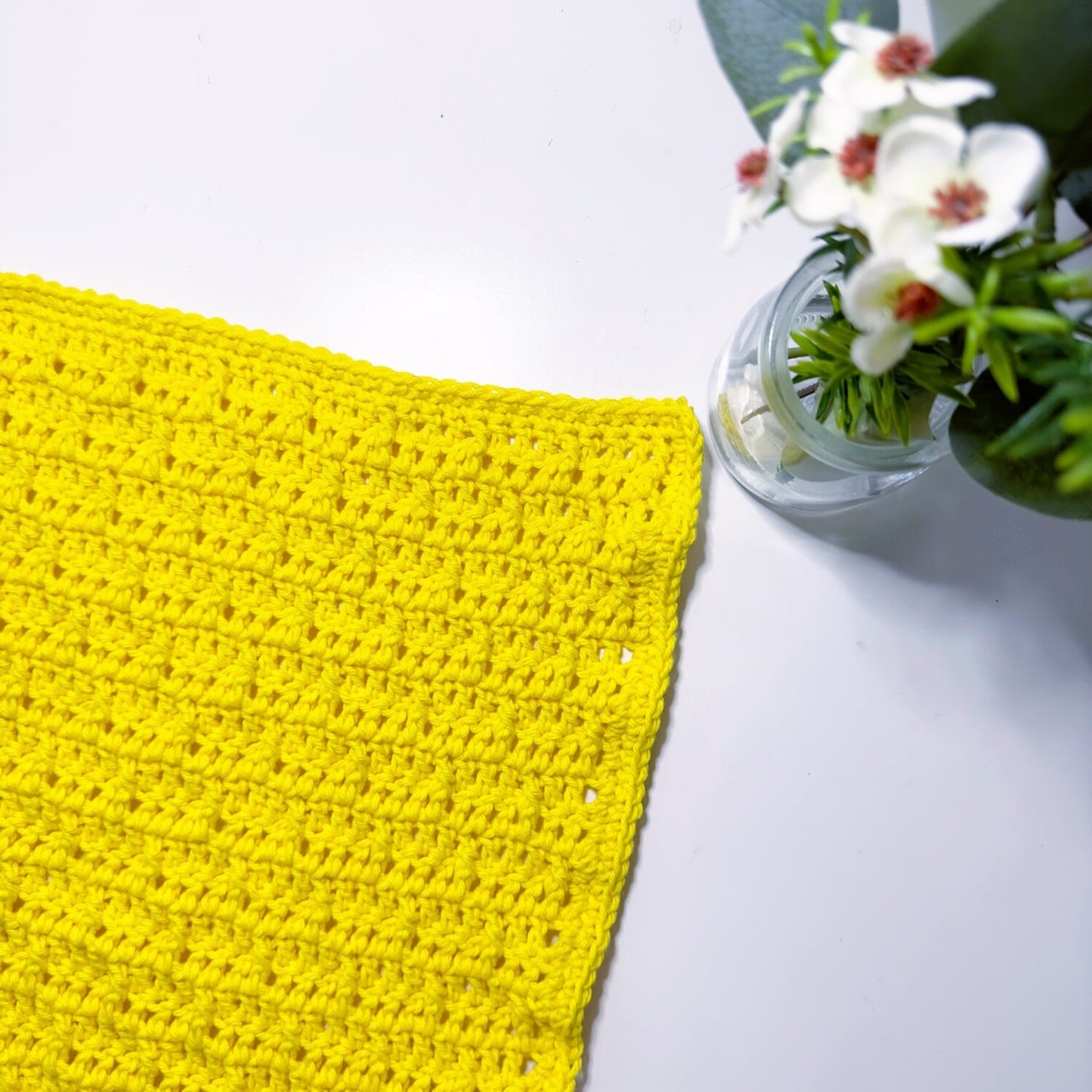 Crochet Washcloth - Sunshine and Raindrops