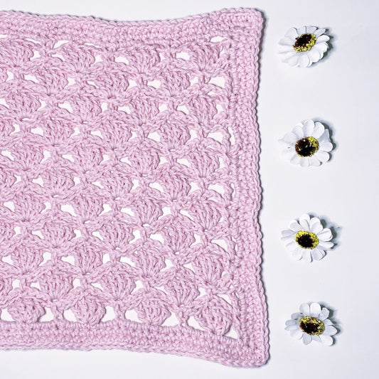 Crochet Washcloth - Cherry Blossom