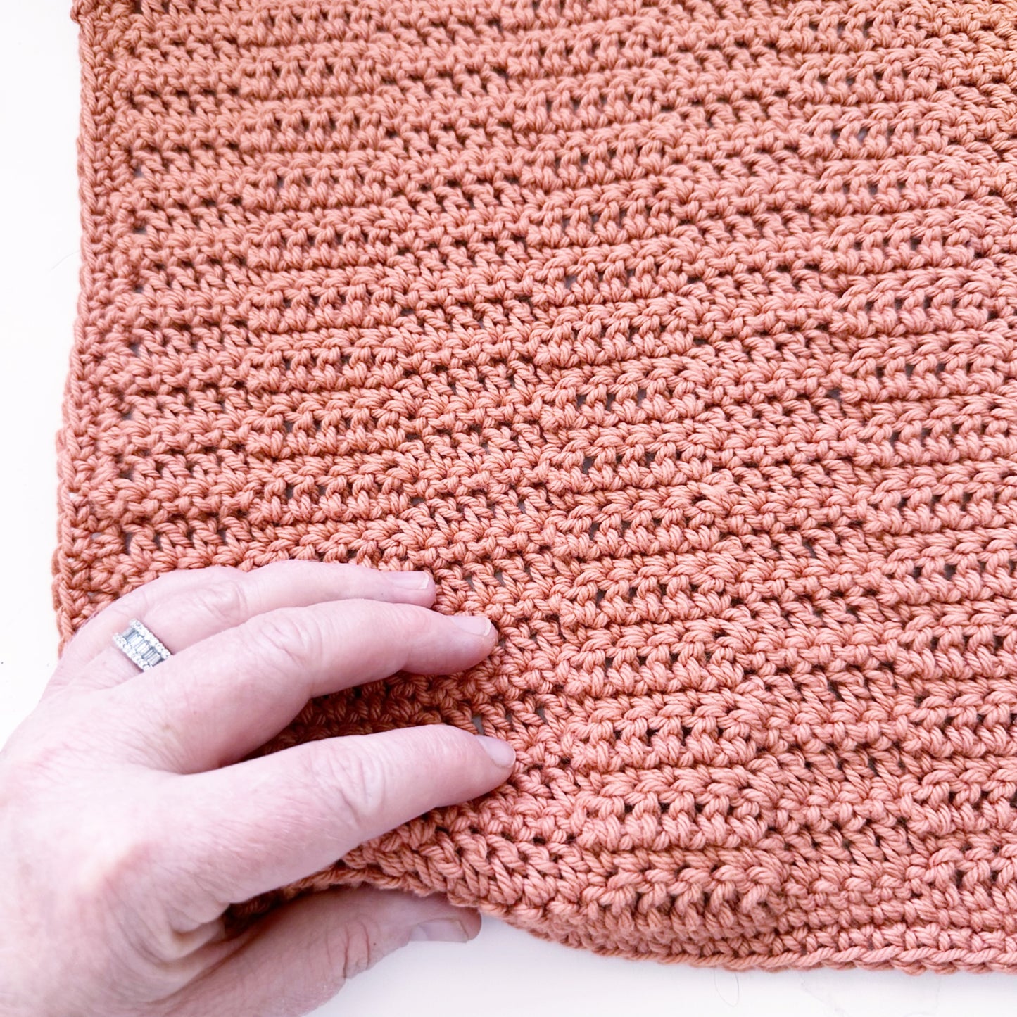 Crochet Washcloth - Rosewood Rows