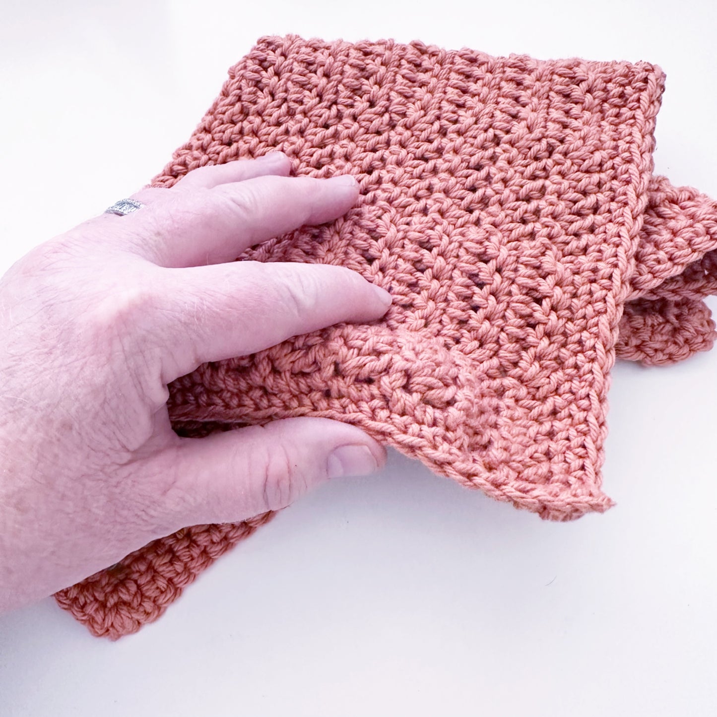 Crochet Washcloth - Rosewood Rows