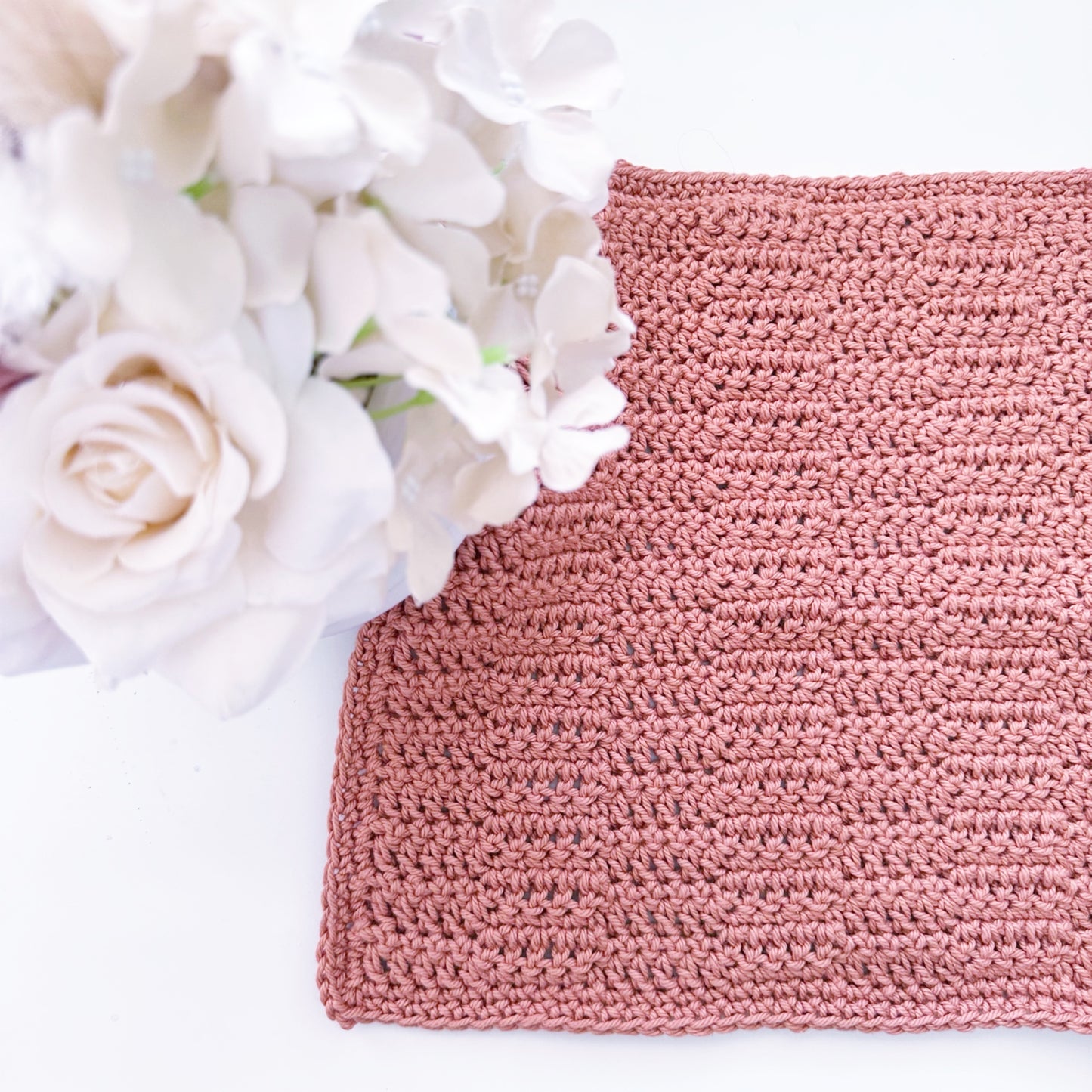 Crochet Washcloth - Rosewood Rows