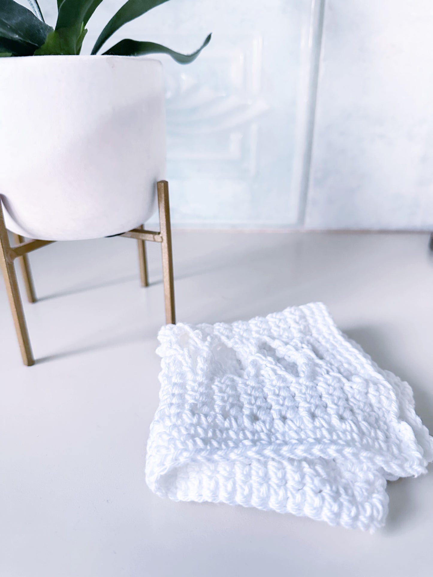 Crochet Washcloth - Ivory Isles