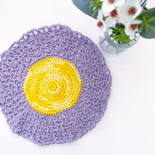 Crochet Washcloth - Flower Power