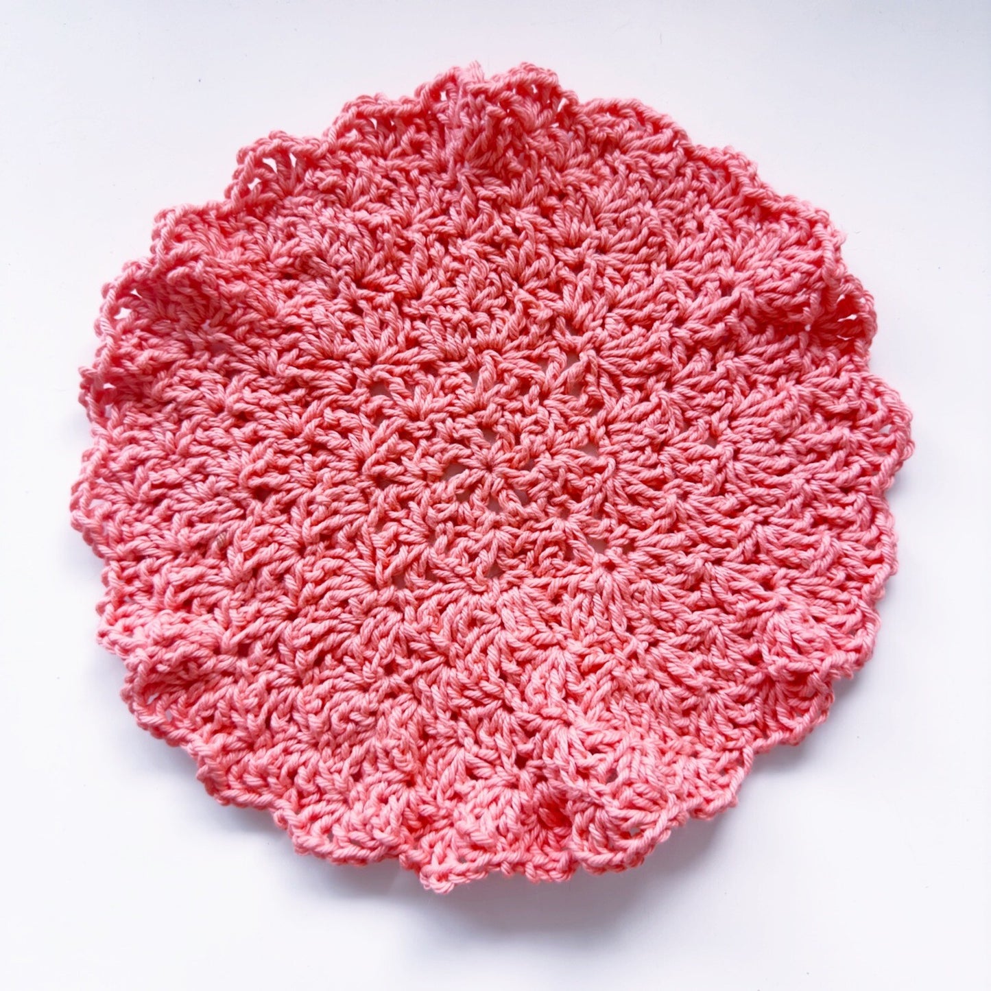 Crochet Washcloth - Pretty Peony