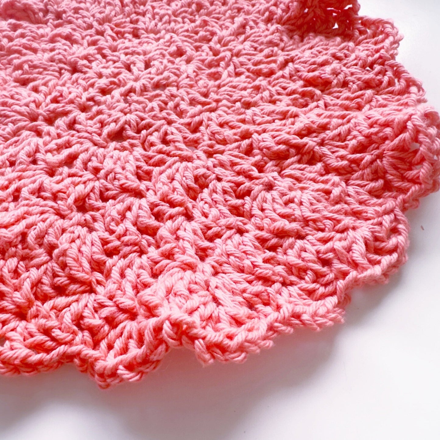 Crochet Washcloth - Pretty Peony